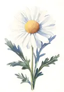 Schilderij van een witte margriet