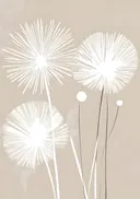 Schilderij van witte paardenbloemen