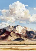 Grote stapelwolk boven een droge vlakte