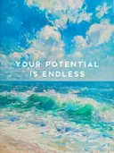 Tekstposter met oceaangolven en tekst Your potential is endless