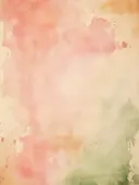Abstract waterverfschilderij in zachte pastel roze en groene tinten