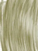 Zachte penseelstreken in olijfgroen, abstract schilderij