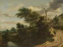 Landschapsschilderij 'Zandweg in de Duinen' naar Jacob van Ruisdael