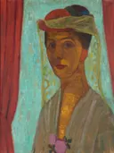 Zelfportret met hoed en sluier van Paula Modersohn-Becker: portret met vrouw