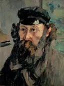 Zelfportret met pet van Paul Cézanne: portret met mannen