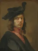 Zelfportret van Carel Fabritius: portret met man