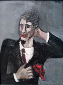 Zelfportret van Helmut Kolle: portret met man
