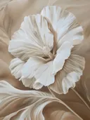 Close-up van hibiscusbloem in beige tinten