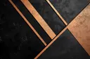 Zwart abstract vlak met diagonale koperen strepen en ruwe textuur