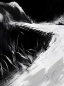 Dramatisch zwart-wit rotslandschap