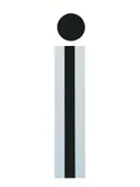 Minimalistisch totem van cirkel en zuil