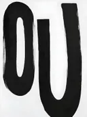 Abstracte zwarte kalligrafische vormen