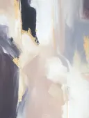 Abstract schilderij met zwart marmerpatroon en gouden barsten