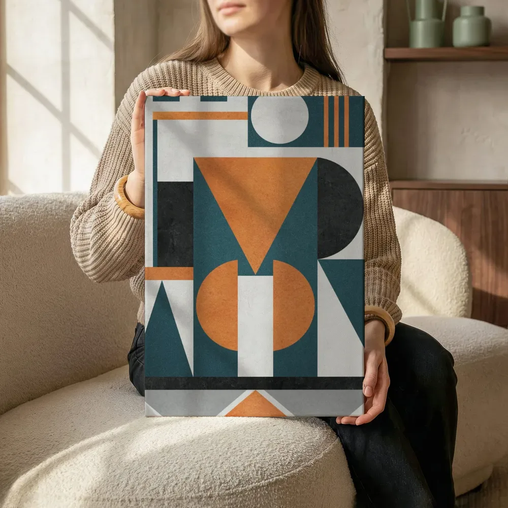 Sfeerimpressie: Abstracte art deco figuur terwijl het zittend wordt getoond
