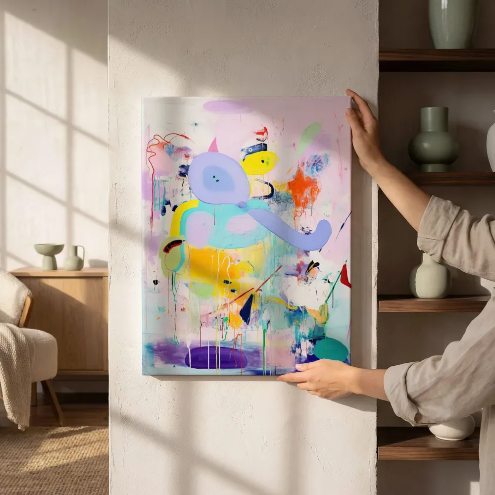 Sfeerimpressie: Abstracte olifant compositie naast de kast