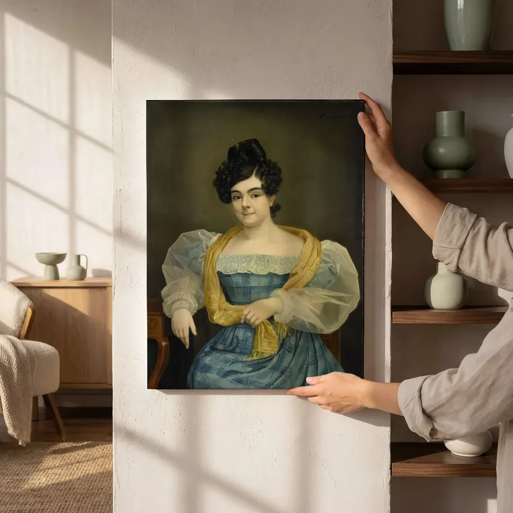 Sfeerimpressie: Adriana Johanna van Wijck (1807 86), echtgenote van Johannes Ploos van Amstel van Petrus van Schendel naast de kast