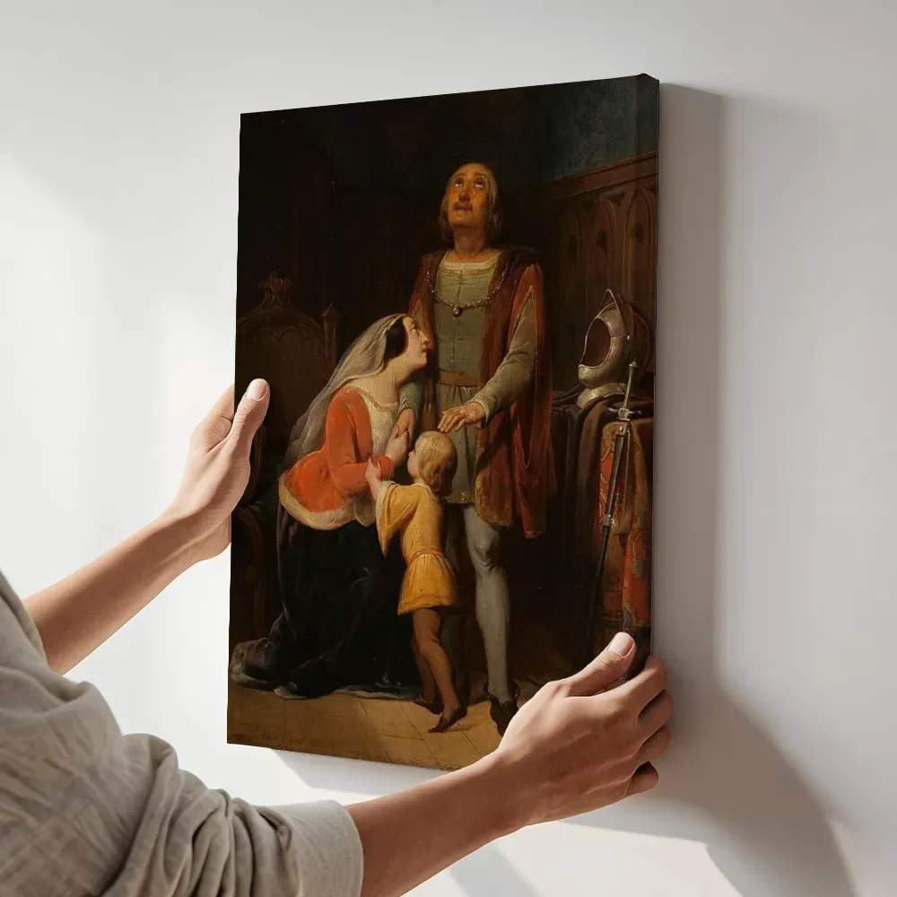Sfeerimpressie: Albrecht Beiling neemt afscheid van vrouw en kind van Jan Hendrik van de Laar terwijl het aan de muur wordt gehangen