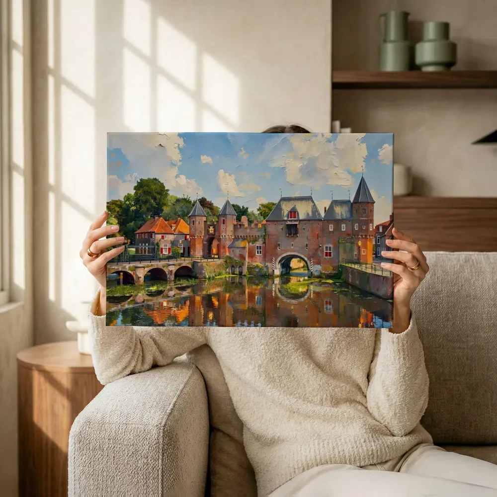 Sfeerimpressie: Alkmaar, Luttik Oudorp in avondlicht terwijl het omhoog wordt gehouden