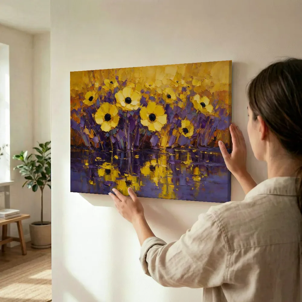 Sfeerimpressie: Anemoon aan de oever in zwavelviolet terwijl het wordt opgehangen