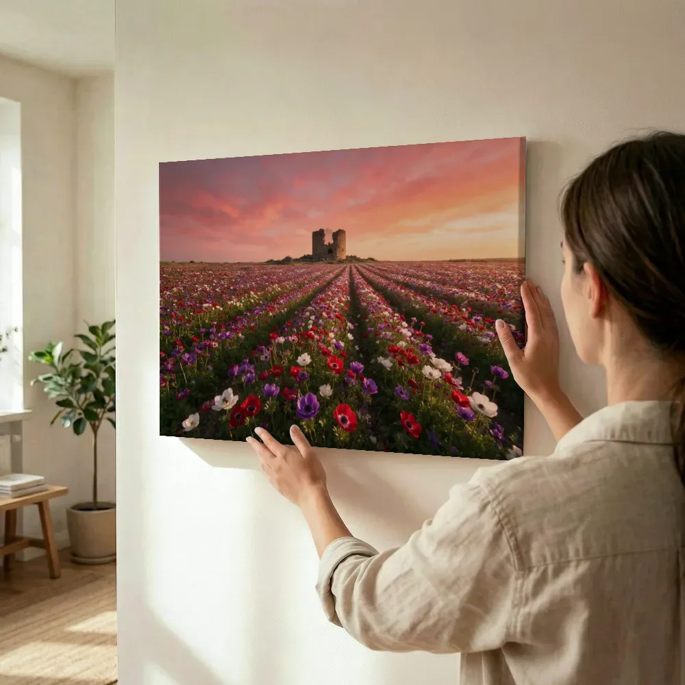 Sfeerimpressie: Anemoon bij de zonsondergang 4 terwijl het wordt opgehangen