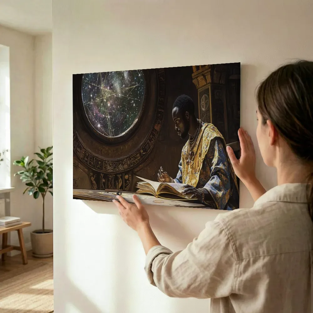 Sfeerimpressie: Astronoom bij het sterrenvenster terwijl het wordt opgehangen