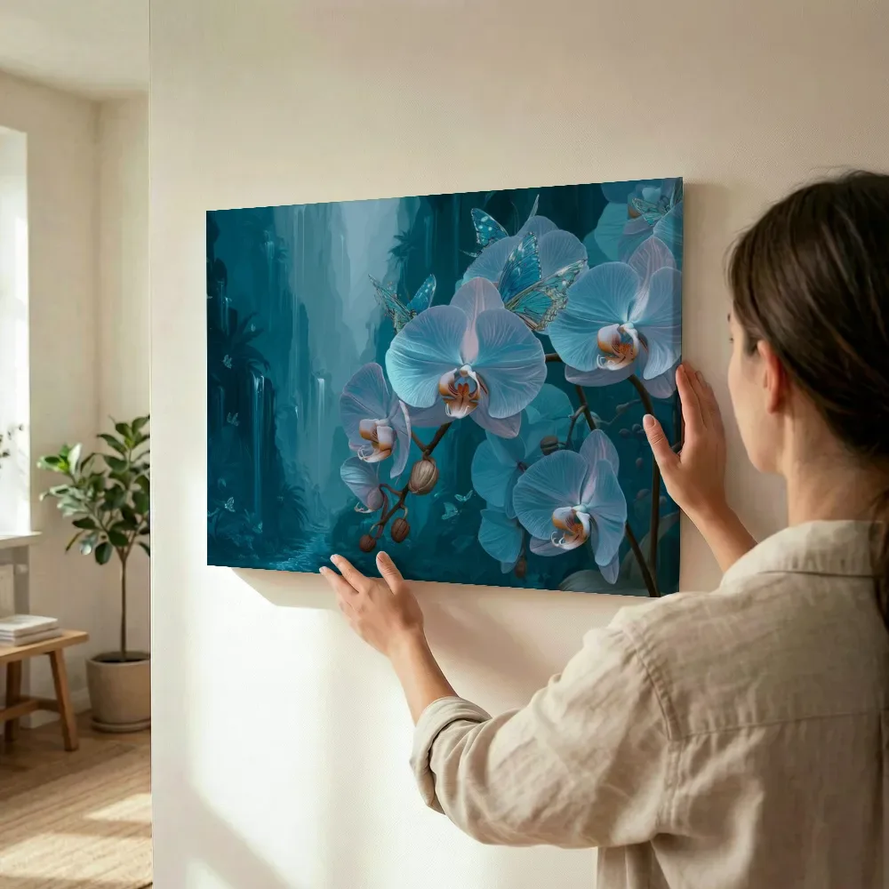 Sfeerimpressie: Azuren orchideeën in de betoverde grot terwijl het wordt opgehangen