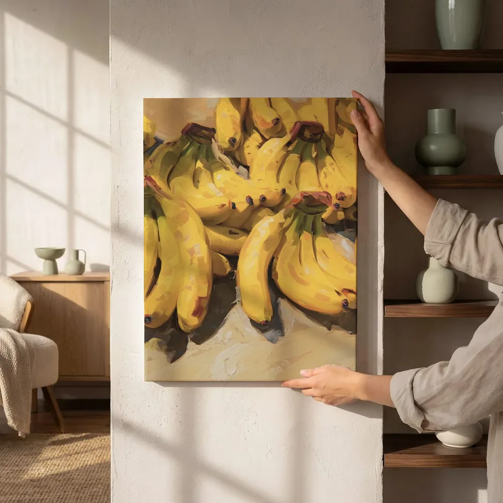 Sfeerimpressie: Bananen tros close-up naast de kast