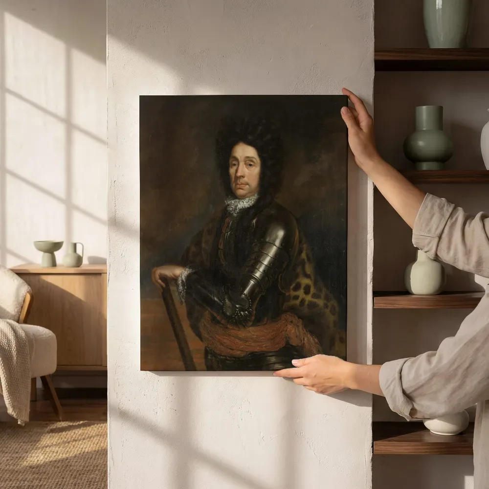 Sfeerimpressie: Baron Menno van Coehoorn van Theodorus Netscher naast de kast
