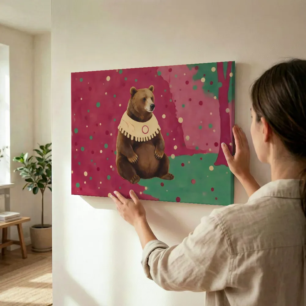 Sfeerimpressie: Beer in framboos en jade terwijl het wordt opgehangen