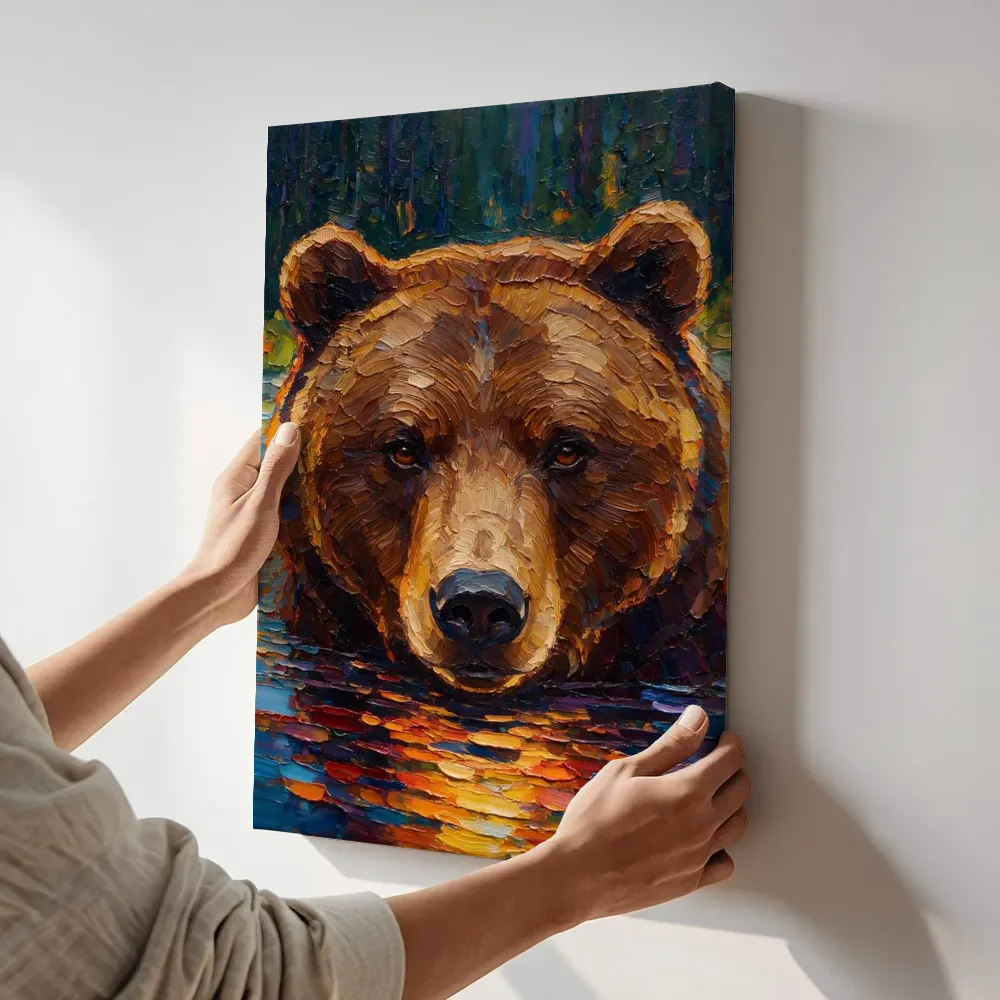 Sfeerimpressie: Beer portret aan het water in terracotta naast de kast