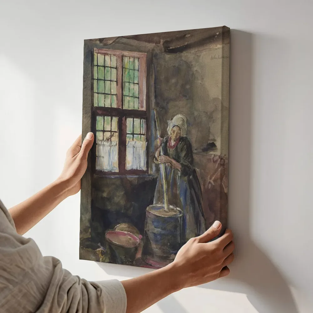 Sfeerimpressie: Beim Buttern van Max Liebermann terwijl het aan de muur wordt gehangen