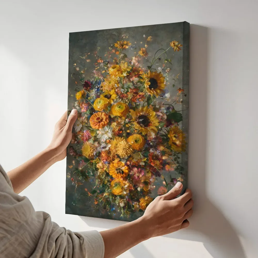 Sfeerimpressie: Bij in zonnig geel terwijl het aan de muur wordt gehangen