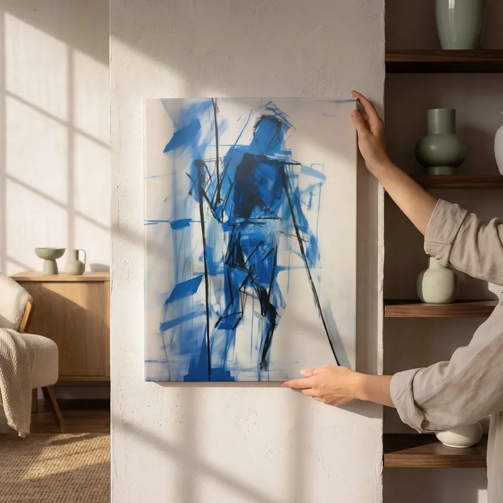 Sfeerimpressie: Blauwe figuur naast de kast