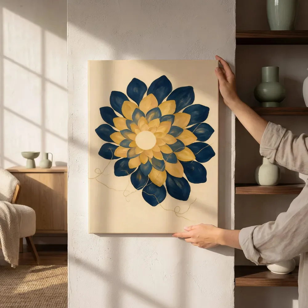 Sfeerimpressie: Bloem-mandala Modern Bauhaus 7 naast de kast