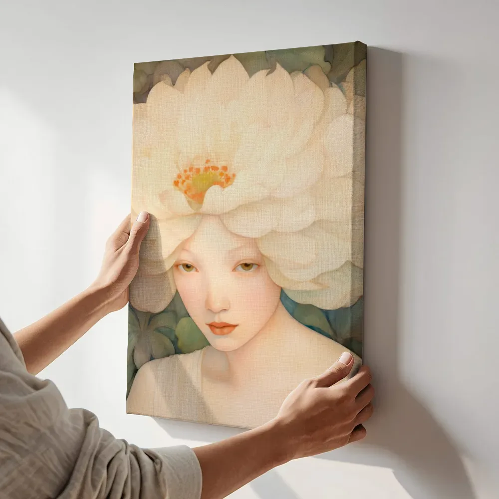 Sfeerimpressie: Bloemenkroon terwijl het aan de muur wordt gehangen
