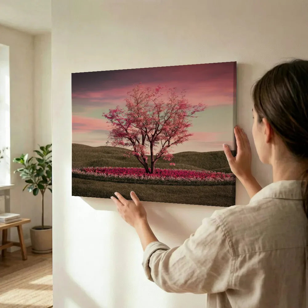 Sfeerimpressie: Bloesemboom in de bloemencirkel terwijl het wordt opgehangen