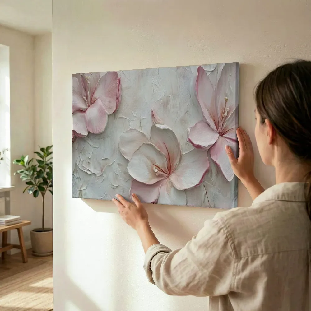 Sfeerimpressie: Blush hibiscus terwijl het wordt opgehangen