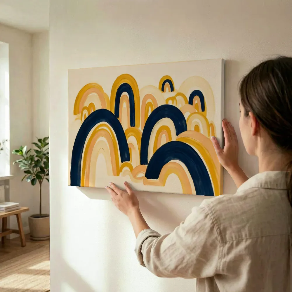 Sfeerimpressie: Bogen in maten Retro Shapes 12 terwijl het wordt opgehangen