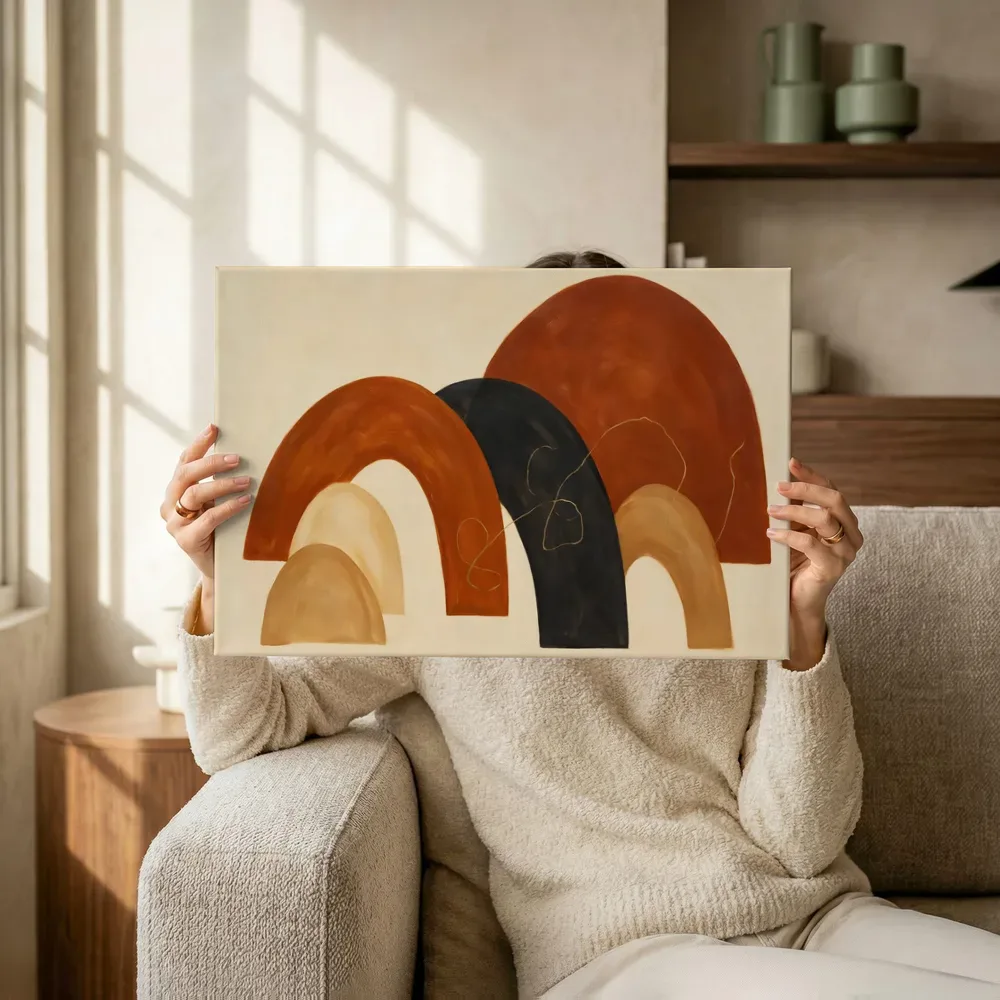 Sfeerimpressie: Bogen in maten Retro Shapes 2 terwijl het omhoog wordt gehouden