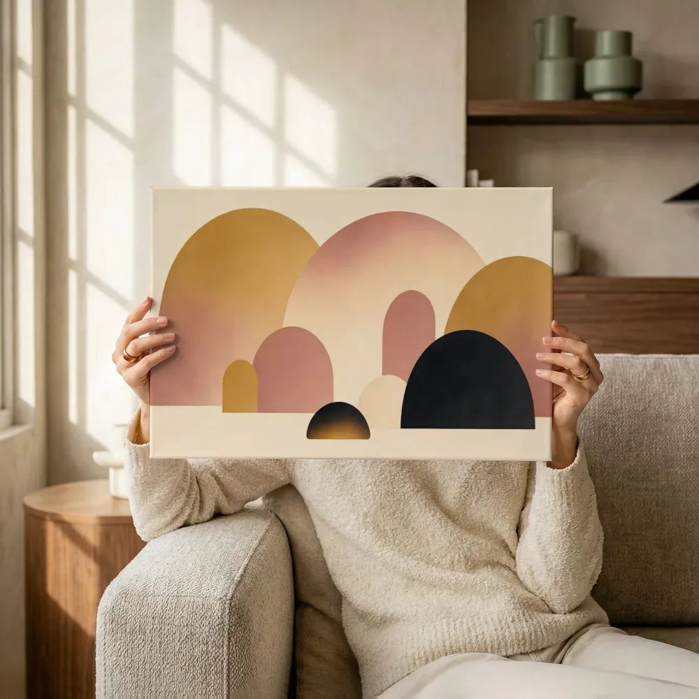 Sfeerimpressie: Bogen in maten Retro Shapes 6 terwijl het omhoog wordt gehouden