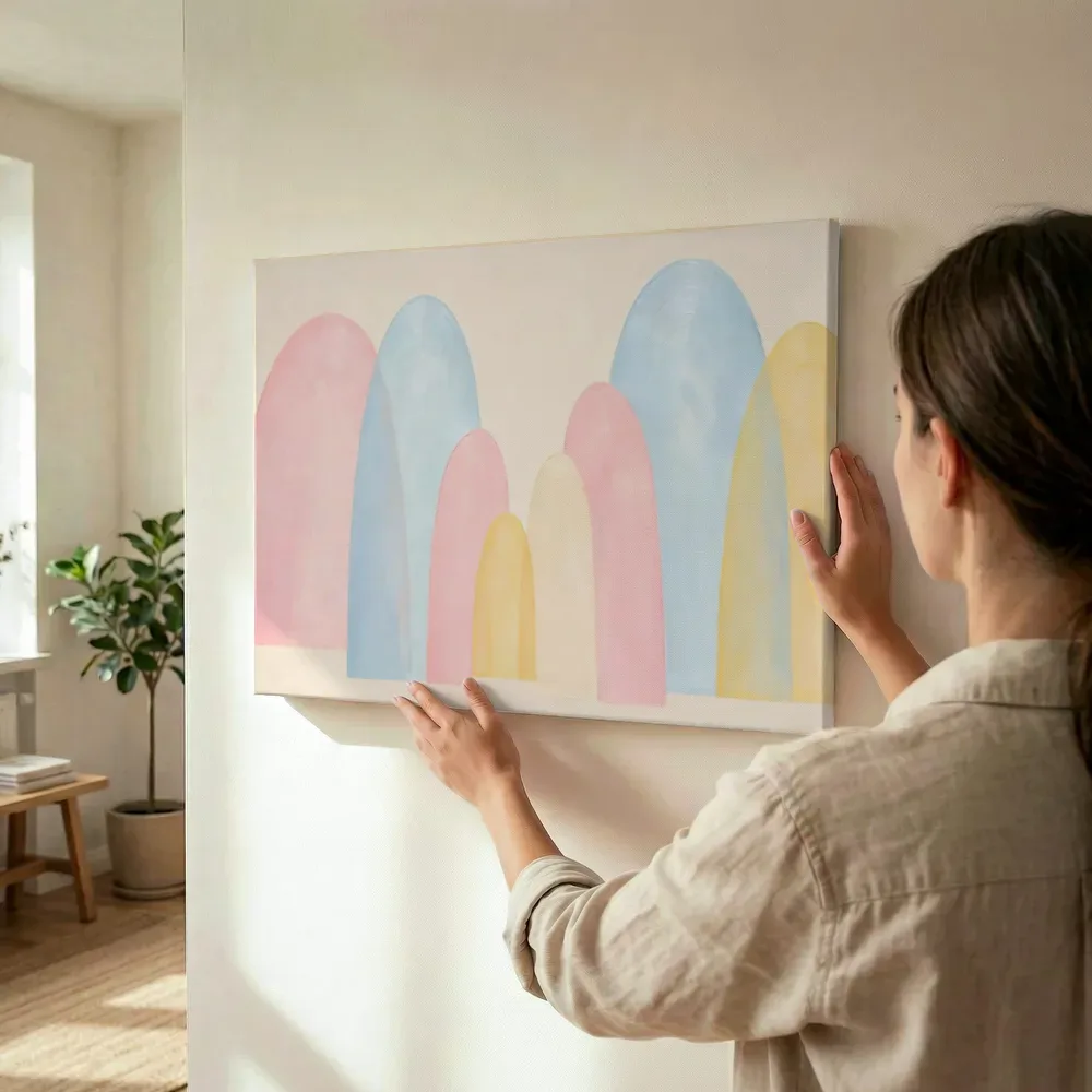 Sfeerimpressie: Bogen in maten Retro Shapes terwijl het wordt opgehangen