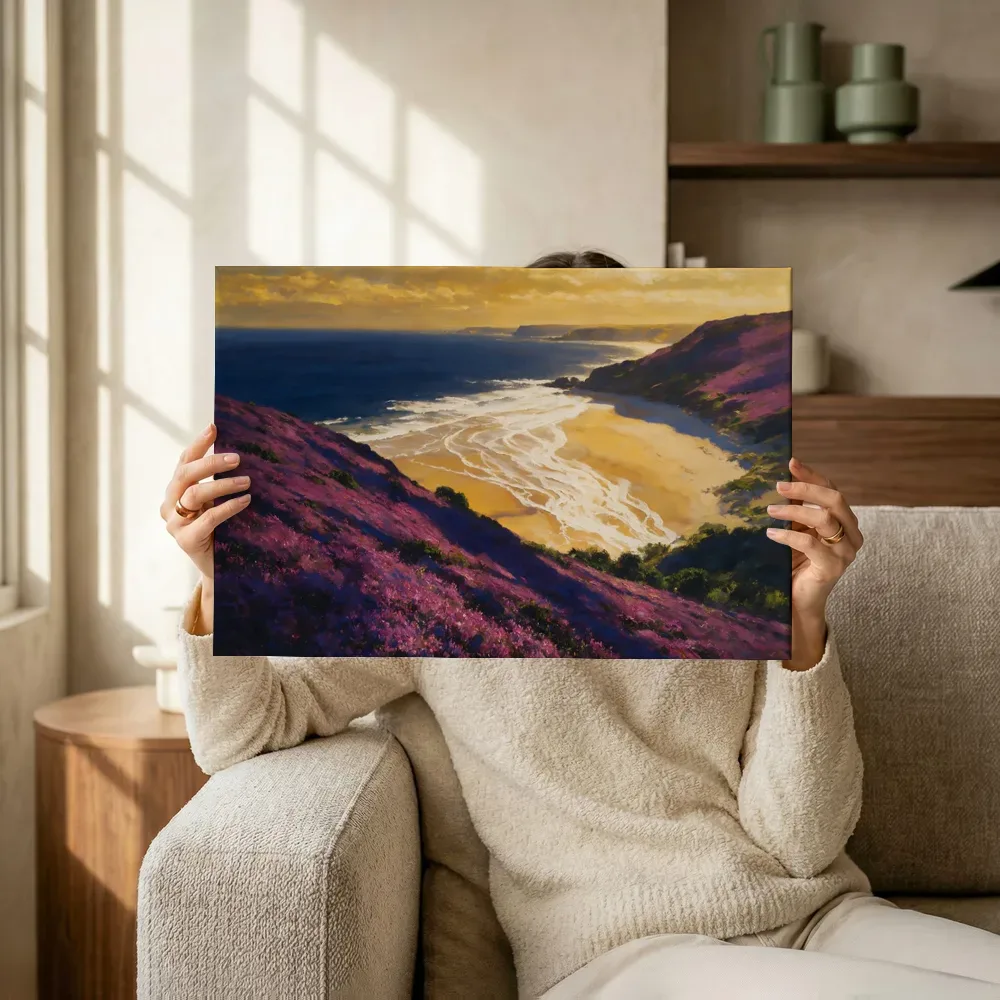 Sfeerimpressie: Branding over het zand in amber terwijl het omhoog wordt gehouden
