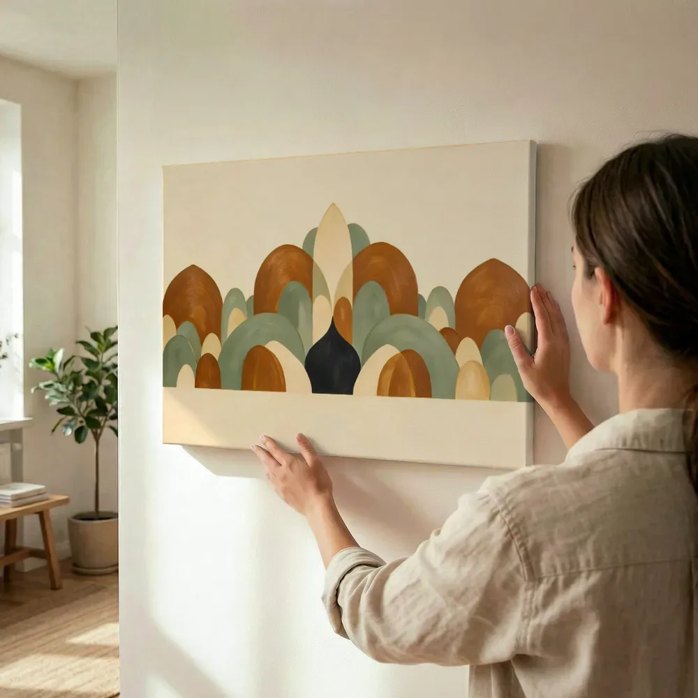 Sfeerimpressie: Brede bogen Retro Shapes 6 terwijl het wordt opgehangen