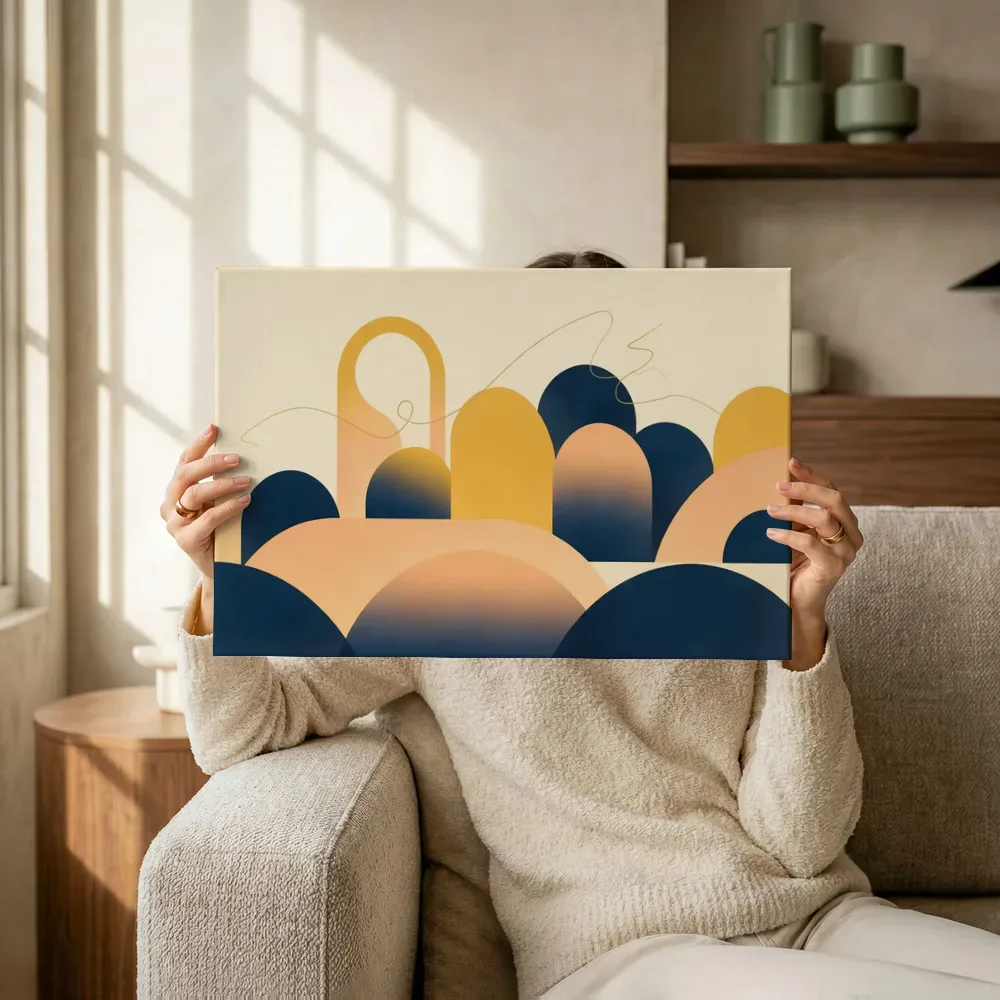 Sfeerimpressie: Brede bogen Retro Shapes 9 terwijl het omhoog wordt gehouden