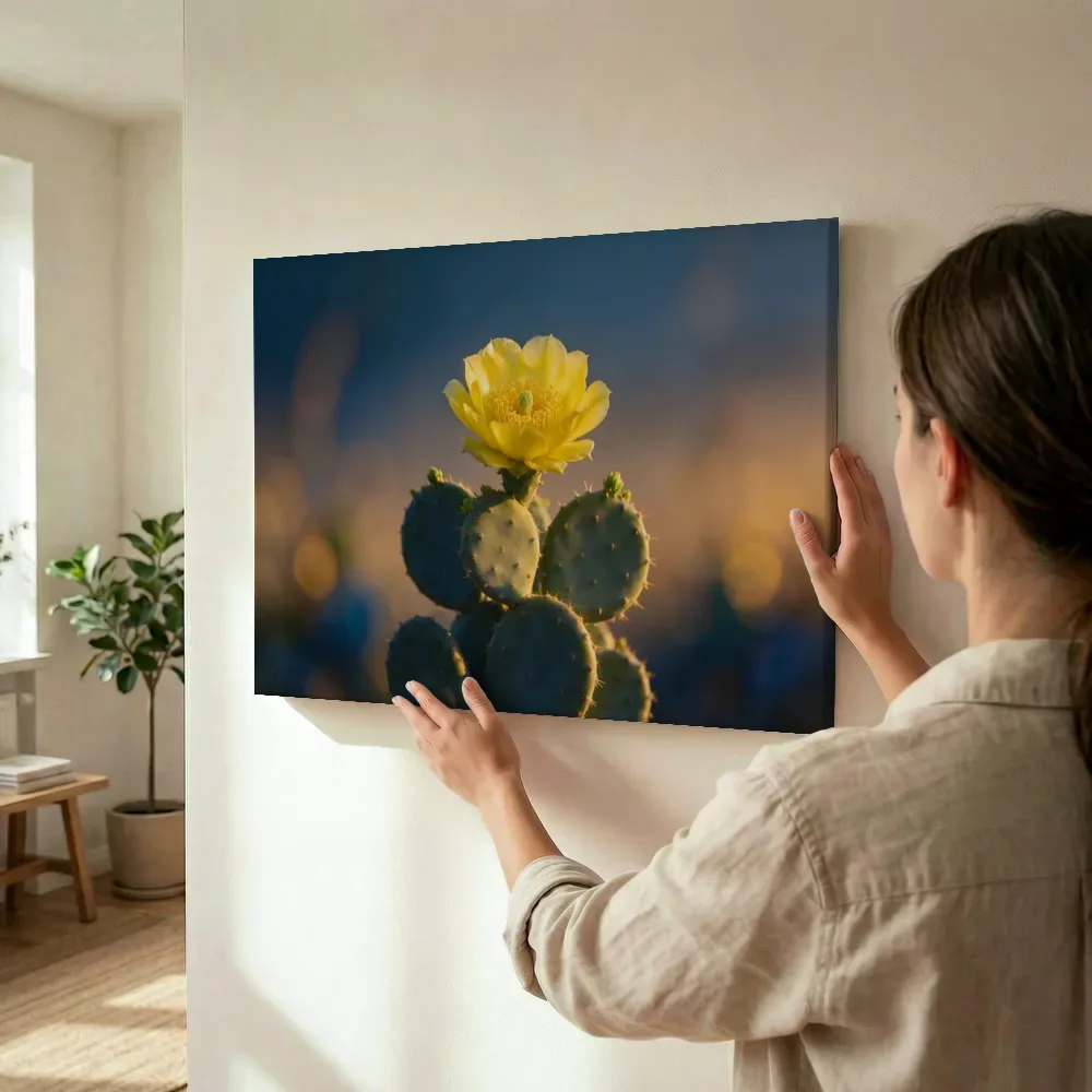 Sfeerimpressie: Cactus in de schemering 11 terwijl het wordt opgehangen