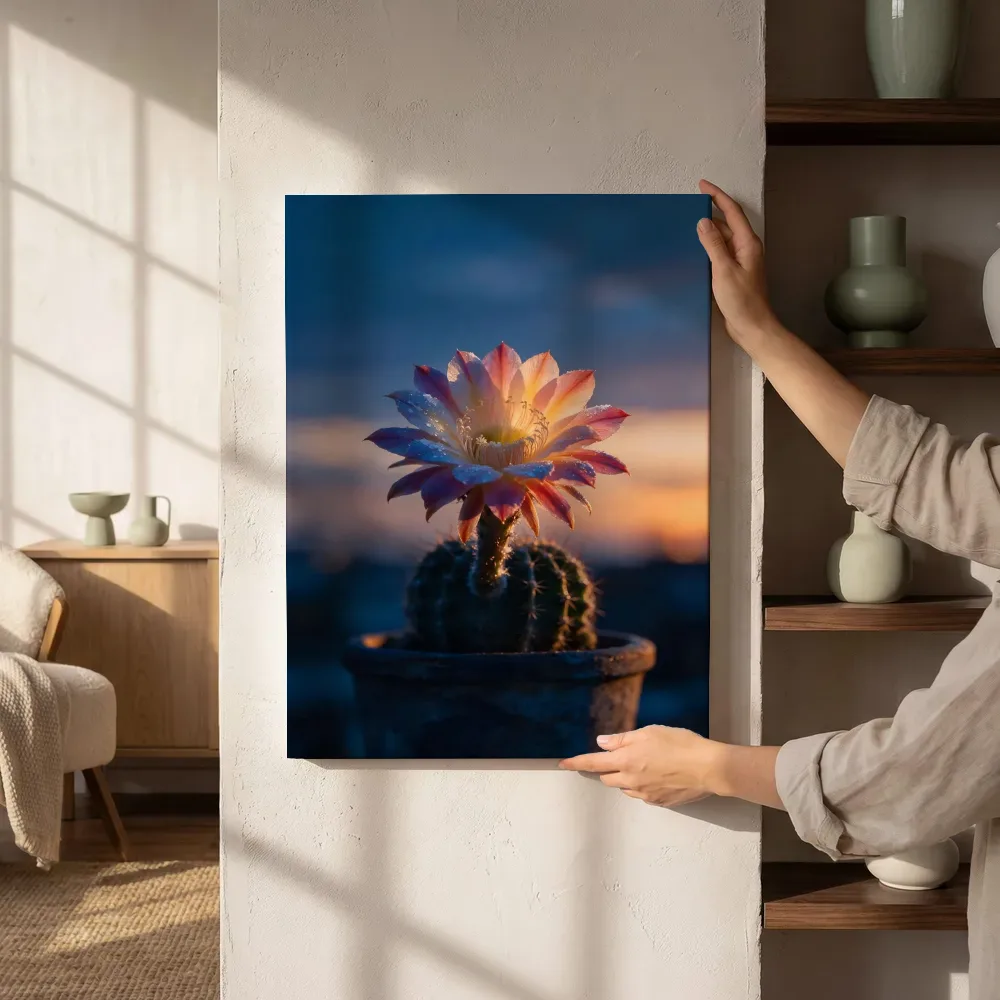 Sfeerimpressie: Cactus in de schemering 3 naast de kast