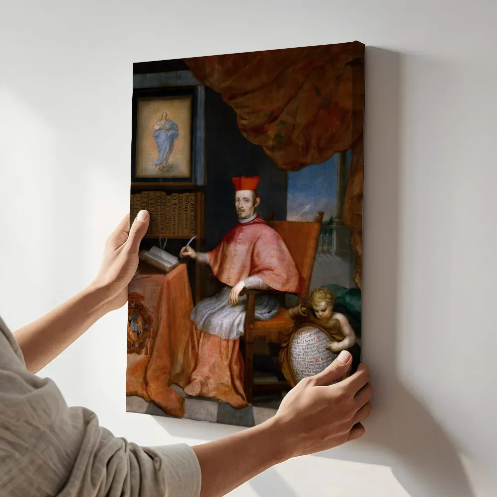 Sfeerimpressie: Cardinal Juan Everardo Nithard van Alonso del Arco terwijl het aan de muur wordt gehangen