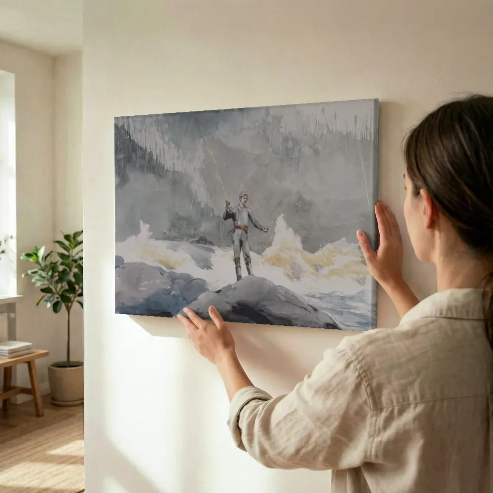 Sfeerimpressie: Casting van Winslow Homer terwijl het wordt opgehangen