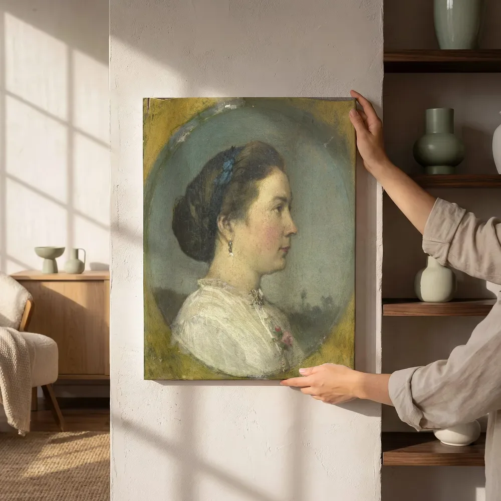 Sfeerimpressie: Catharina Hendrika Horn (1841 1905). Echtgenote van de schilder van Jacob Maris naast de kast