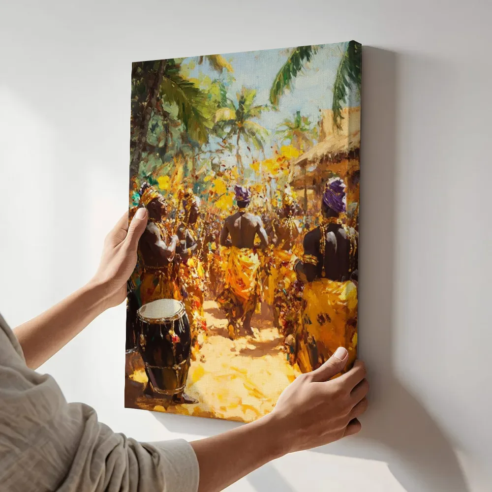 Sfeerimpressie: Ceremoniële optocht terwijl het aan de muur wordt gehangen